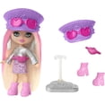 thumbnail image 1 of Barbie Extra Mini Minis Travel Doll with Metallic Desert Fashion and Festival Accessories, Barbie Extra Fly Small Doll Barbie -, 1 of 3