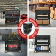 thumbnail image 4 of 3-Tier Foldable Rolling Tool Cart with Steel Pegboard, DIY Detachable Utility Cart for Garage Tool Storage & Organization, 4 of 15