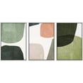 thumbnail image 5 of IDEA4WALL Framed Canvas Print Wall Art Set of 3 Trio of Multicolored Transparent Ovals Abstract Urban Multicolor Pastel Decoration for Living Room, Bedroom, Office - 24"x36"x3 White, 5 of 5