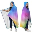 thumbnail image 2 of Wearable Blanket,Rainbow Tie Dye Cloud Pattern Hooded Wearable Flannel Blanket for Adults & Teens,Winter Poncho Shawl Wrap Cape Cozy Anti-Pill,50"x60", 2 of 5