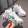 thumbnail image 2 of NOLDARES Little & Big Kids Shoes Breathable Sneakers for Boys Girls Athletic Running Shoes(White,D), 2 of 5