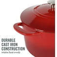 thumbnail image 6 of Gatwick  QT Enamel Cast Iron Dutch Oven, Red Ombre, 6 of 6