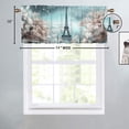 thumbnail image 4 of Paris Eiffel Tower Curtain Valances for Kitchen Windows Romantic European City Landscape Rod Pocket Valances for Bedroom Living Room Dining Room 54 by 18 in, 1 Panel, 4 of 6