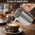 thumbnail image 6 of Stainless Steel milk frothing jug with Lid, 50.7 oz Espresso Steaming Pitcher, Large Barista Jug for Latte Art & Coffee, 6 of 9