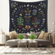 thumbnail image 5 of Tapiz de luna de plantas, tapiz botánico de fase lunar para colgar en la pared, tapiz de plantas florales, tapices naturales, tapiz floral estético, decoración de pared botánica para dormitorio, sala, 5 of 7