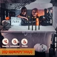 thumbnail image 2 of Rosnek 2Pack Halloween Black Flameless LED Taper Candles Battery Operated Candle Lights Simulation Candle Lights for Halloween, Party, Celebration, Home Decor, 2 of 8