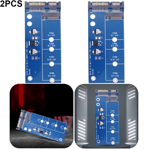 Convertidor M.2 B Key M2 SATA Riser para 2230-2280 M.2 SATA SSD (azul)