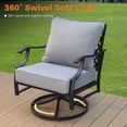 thumbnail image 6 of Sophia&William 7 Seat Patio Conversation Set Outdoor Furniture Sets Metal Sofa Seating with Ottomans, Gray, 6 of 9