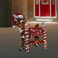 thumbnail image 2 of Northlight LED Lighted Rudolph Reindeer Crossing Outdoor Christmas Sign - 36" - Warm White, 2 of 6