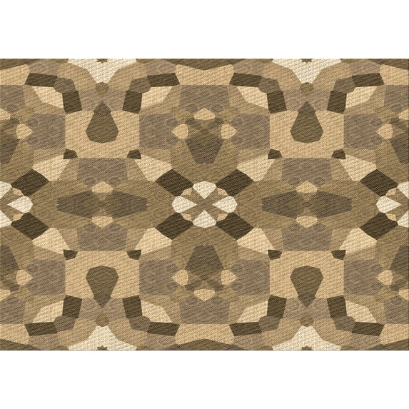 Ahgly Company Machine Washable Indoor Rectangle Transitional Red Brown Area Rugs, 2' x 5'