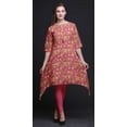 thumbnail image 5 of Bimba Pink Mandala & Paisley Printed Tops For Women Asymmetric Kurti Summer Dress For Girls X-Large, 5 of 6