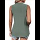 thumbnail image 2 of Camisas Casuales de Verano para Mujer, con Cuello Redondo y Mangas , Color Verde Oscuro, Talla M, 2 of 7