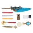 thumbnail image 1 of Quill Pen And Ink Set, Feather Pen And Ink Set Sealing Wax Kit High Smoothness  For Letter Blue, 1 of 8
