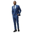 thumbnail image 2 of Mens Windowpane Plaid 3 Piece Suit Set Hybrid Fit Notch Lapel, 2 of 4