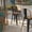 Black, variant on Emma + Oliver 30"H Black-Antique Gold Metal Barstool with Back and Wood Seat