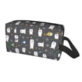thumbnail image 2 of Goofa Lovely Penguin Printed Toiletry Bag with Handle,Large Capacity Travel Makeup Cosmetic Bag for Women, Carry on Airport Airline Compliant Bag, 2 of 9
