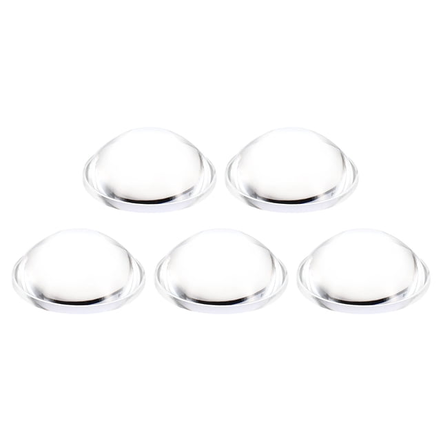 Lente óptica convexa plana PMMA de 34 mm de diámetro y 13.5 mm de altura para linterna LED, transparente, 5 piezas