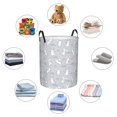 thumbnail image 3 of Lsque Fun Rabbit pattern Laundry Hamper Basket, Tall Woven Rope Hamper Basket for Clothes, Lightweight Storage Basket, Collapsible Waterproof-Small, 3 of 8
