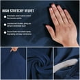 thumbnail image 3 of Eurhowing Elastic Sofa Cover, Plush Stretchable Futon Slipcover for Armless Sofa Bed, Soft Velvet Furniture Protector, Navy Blue, 3 of 9