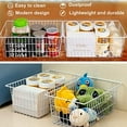 thumbnail image 3 of 4Pack Freezer Storage Organizer, Deep Refrigerator Wire Bins: With Built-in Handles, Stackable Freezer Wire Baskets for Chest & Upright Freezer, Cabinet, Pantry – Home Decor, 3 of 9