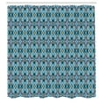 thumbnail image 3 of Ambesonne Boho Shower Curtain, Azulejo Style Floral Tile Art, 69"Wx75"L, Sky Blue Multicolor, 3 of 5