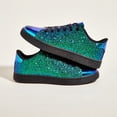 thumbnail image 4 of LUCKY STEP Womens Glitter Sneakers Sparkly Low Top Lace-Up Casual Shoes,Green Hologram, 4 of 9