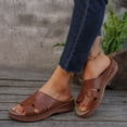 thumbnail image 6 of longantii Womens Orthopedic Sandals Arch Support Flat Wedge Sandals Wide Non Slip Slip on Orthopedic Slippers Vacation Beach 2026 New Foam Shoes Brown, 6 of 6