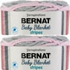 Spinrite Bernat Baby Blanket Stripes Yarn-Ballerina, 1 Pack of 2 Piece
