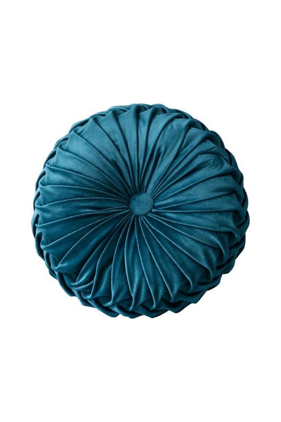 Velvet Pleated Round Pumpkin Throw Pillow Modern Style Couch Cushion Floor Pillow Decorative For Home Sofa Chair Bed Car