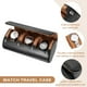 thumbnail image 3 of Estuche de viaje para relojes Uxcell para hombres, estuche de cuero para rollo de reloj, caja de almacenamiento portátil para relojes para Navidad, cumpleaños y aniversario, 3 ranuras (negro), 3 of 7
