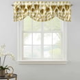 thumbnail image 2 of Tie Up Valances for Windows, Yellow Flower Adjustable Valance Curtains Window Treatment for Living Room, Tulip Floral Country Plaid Checkered Grid Rod Pocket Kitchen Curtains & Drapes 42x12 Inch, 2 of 9