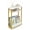 White +Gold, variant on End Table for Narrow Space, 3 Tier Narrow Side Tables Modern Sofa Table with Storage Shelf, Bedside Table Slim Nightstand with Magazine Rack Living Room Home Office,Brown