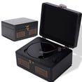thumbnail image 1 of Caja de música RetroBeat Time Vintage CD y tocadiscos negra, 1 of 7