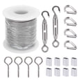 thumbnail image 2 of Wire Rope Kit, Portable Stainless Steel Wire Rope Easy To Install 49ft  for Home Outdoor, 2 of 7