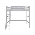 Your Zone Kiarah Full Size Loft Bed with Ladder, Gray