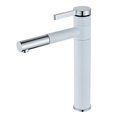 thumbnail image 2 of Grifos de Lavabo Grifo de Baño en Cascada Grifo Mezclador de Lavabo de Una Manija Grifo de Baño Grifo de Agua para Fregadero de Latón Blanco B Macarena Fregadero de lavabo caliente y frío, 2 of 8
