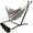 Brown, variant on Sunnydaze 2-Person Cotton Brazilian Hammock with Stand, 400 lb Capacity - Beach Oasis
