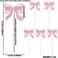 thumbnail image 5 of ufeghfjh Bow Cupcake Toppers for Birthday Party | Bowknot Cake Decorations Wedding Theme | 6 Pack | Polyester Satin Ribbon Inserts, 5 of 5