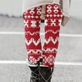 thumbnail image 2 of SwiftWear Women's Christmas Leggings High Waisted Xmas Holiday Print Yoga Pants Soft Workout Gym Tights, Red XL, 2 of 5