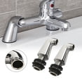 thumbnail image 1 of 2Pcs Chrome Deck Mounted Bath Filler Shower Mixer Tap Legs Adapter Extension, 1 of 9