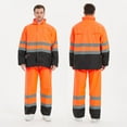 thumbnail image 2 of ProtectX Hi Vis Safety Rain Jacket and Pants, Waterproof Reflective Rain Gear for Farming Fishing Work, Men Women Rain Suit with Inner Mesh Lining and Pockets, Orange, 2 of 7