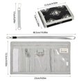 thumbnail image 3 of JIALIOU Nylon Trifold Card Wallet with ID Window Zipper Pocket for Men Women Teen Cool Skulls Filigree, 3 of 7