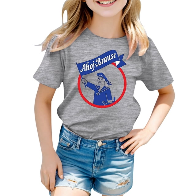 XDZJLR T-Shirt Filles Carnaval Enfants Imprimé Couleur Col Rond Manches Courtes Tees 1-2 Ans
