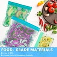 thumbnail image 5 of 10 Pack Dishwasher Safe Reusable PEVA Food Storage Bags, Leak proof Reusable Freezer Bags for Food Storage Home Organization Traval & Make-up BPA FREE for Food Storage Home BPA FREE for Salad Fruit, 5 of 5