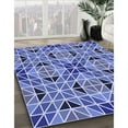thumbnail image 3 of Ahgly Company Machine Washable Indoor Rectangle Transitional Jeans Blue Area Rugs, 8' x 12', 3 of 7