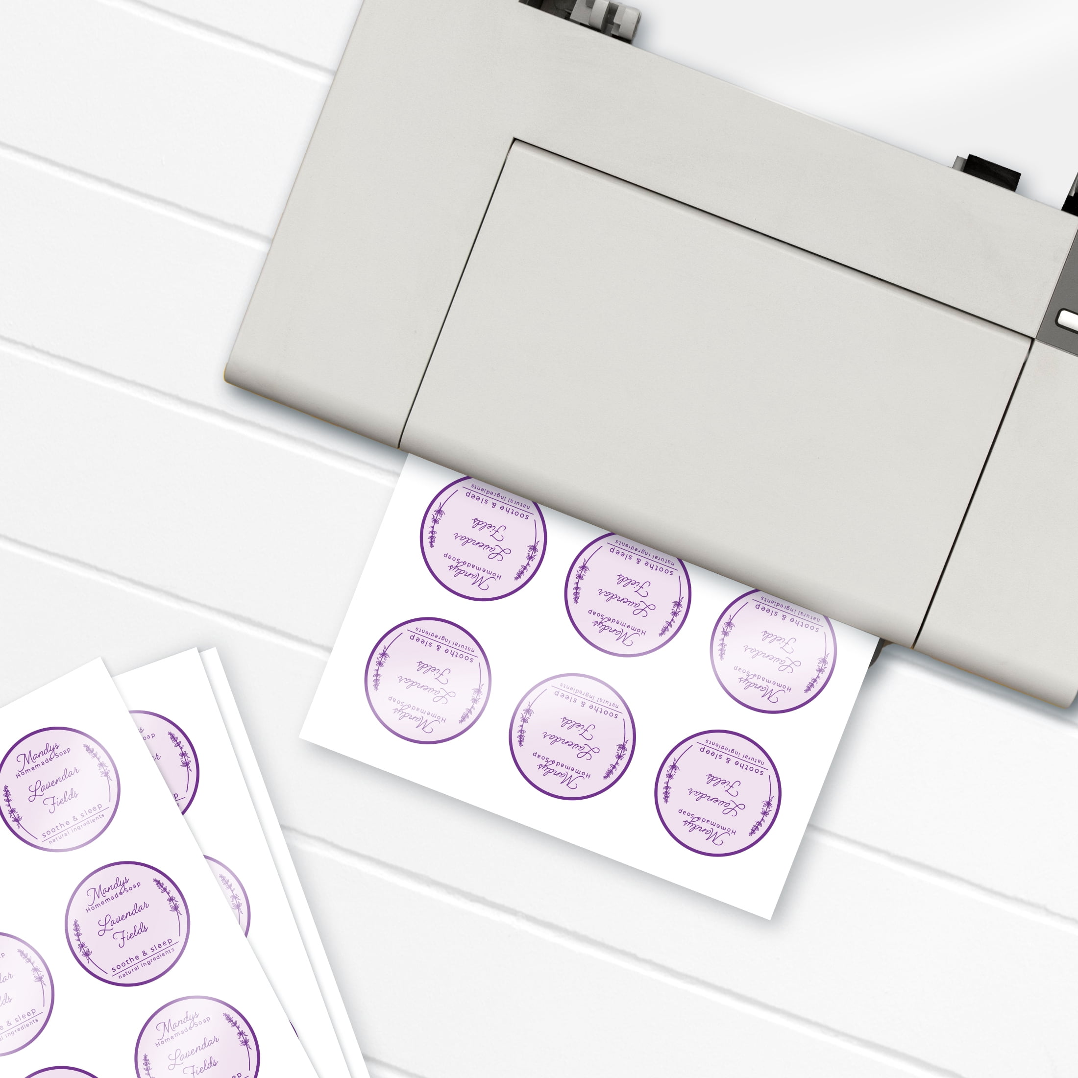 Pen+Gear Gloss Sticker Paper, 10 Sheets, White, 8.5" x 11"