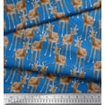 thumbnail image 3 of Soimoi Satin Silk Fabric Reindeer Animal Print Fabric by The Yard 42 Inch Wide, 3 of 3