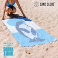 thumbnail image 2 of Toalla de playa Sand Cloud Turkish 100% algodón orgánico azul, 2 of 6