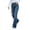 Blue, variant on Women's Wide Leg Denim Jeans, Decorative Front Patch Pockets, High‑rise Button‑Zip Fly, Relaxed Silhouette, Light‑wash for Daily Going‑out Occasions, Wide Leg Jeans for Women Blue M