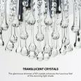 thumbnail image 6 of 4 Light Waterdrop Crystal Flush Mount Ceiling Light Chandelier, Chrome, 6 of 11